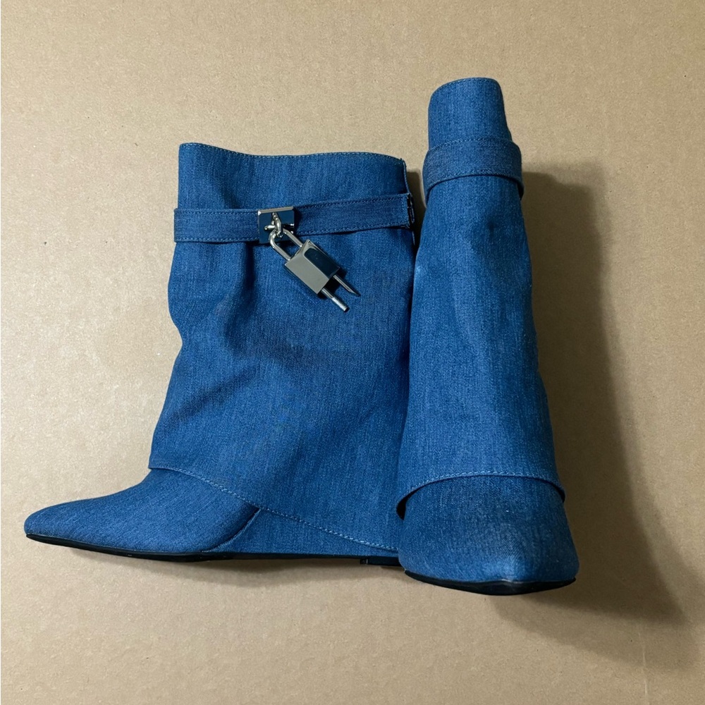 Blue Denim Women's Boots